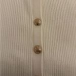 Steve Madden Ivory Knit Vest with Metallic Buttons Photo 2