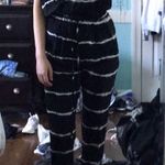 Olivaceous Striped Jumpsuit Photo 0