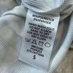 Storia  Checkered Silky Long Sleeve Mock Neck Cinched Cropped Top Size Small NWOT Photo 5