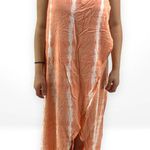 Sage The Label  Orange White Tie Dye Striped Halter Hi-Low Dress Photo 6