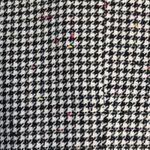 Vintage 90s Black White Houndstooth Blazer Jacket Velvet Collar Wool Blend 12 Photo 10