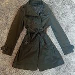 Chic et Jeune olive green trench coat with silver buttons Photo 10