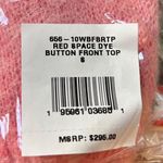 RE/DONE $295 NWT RED SPACE DYE BUTTON FRONT TOP SZ SMALL Photo 3