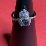 Bomb Party RBP6850 “Always a Possibility” Spinel/Opal on Rhodium Size 8 Ring NWT Blue Photo 0