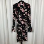 Equipment  Femme Black&Pink Floral Clea Silk Button Front Shirt Dress Sz.M Photo 4
