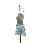 Aerie  Floral Criss Cross Halter Mini Dress Blue Size M Photo 10