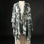 Simply Noelle Cape Shawl in Gray and Black Paisley Photo 1