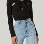 ASTR NWT  the Label Black Cutout Bodysuit Size Large Photo 1