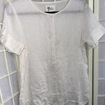Andrea Jovine Quiet Luxury Minimalist Basic Organic 100% Linen White Blouse Top Photo 0