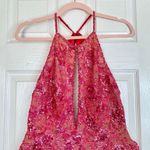 Jovani  Hot Pink Sequin Halter Evening Gown Formal Size 12 Leg Slit Sexy Prom Photo 2