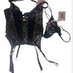 Savage X Fenty A lITTLE TART Corset Bodysuit Garter Halter Thong Lingerie L Size L Photo 5