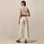 Anthropologie Maeve Colette Wide Leg Cropped Patch Pocket Linen Pants in Size 25 Photo 3