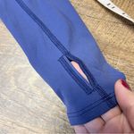 Lululemon  Ethereal Long Sleeve High Neck Stretch Gatsby Blue Stretch Top Size 6 Photo 8