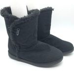 Airwalk  Womens Winter Boots Faux Suede Faux Fur Lined Toggle Button Black 10 Photo 0