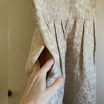 J.Crew Factory New Pink Rose Gold V Neck Jacquard Flare Dress Photo 8