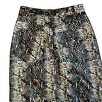 ROTATE Birger Christensen Faux Leather Midi Skirt Snakeskin Buttondown Size 2 Black Photo 10