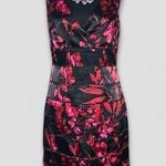 Active USA Dress Barn Cocktail Dress Floral Sleeveless V-Neckline Sheath Black/Red/Pink 10 Photo 0