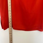 Vince Silk Blend Short Sleeve Boat Neck Top Orange Red Size XS Minimalist Blouse Photo 8