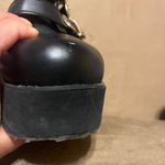 Black Buckle Platform Combat Boots Photo 9