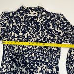 ZARA  White and Blue Sheath Dress 3/4 Sleeve Crew Neck Photo 10