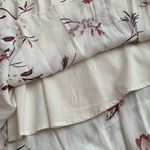 Leith White & Pink Floral Print Lined High Low Knee-length Dress Photo 4