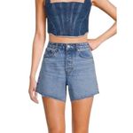 Gianni Bini  Top Michelle Corset Womens 12 Blue Jean Denim Festival Party Rodeo Photo 0