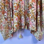 Garnet Hill Embroidered Kaftan Boho Beach Swim Cover Up Cotton Tunic Small Photo 4