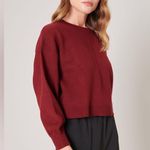Sugar Lips  burgundy balloon sleeve sweater NWOT Photo 3