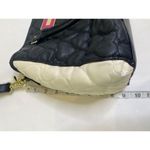 Betsey Johnson Cream & Black Heart Quilted Hearts Crossbody Bag EUC Medium Size Photo 9