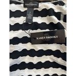 Karen Brooks Womens Open Front Cardigan Top Size Small Black And White Black Photo 3