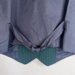 Clichy Green & Navy Striped 100% Wool Button Front Vest Crested Buttons Size 10 Photo 5