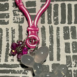 Pink and Clear Balloon Dog Keychain Photo 0