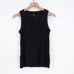 American Giant Black Ribbed Tank Top Size L Cotton Spandex Made in USA Size L Photo 1