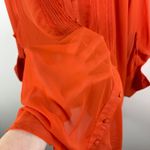 Cato NWT  Sheer Lace Button Down Blouse‎ Size 26/28W Pintuck Tie Waist Boho Fall Photo 3