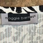 Maggie Barnes Stretch Zebra Leopard Short Sleeve Cardigan with Built in Top Photo 6