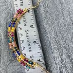 Anna & Ava Multicolor Crystal Fashion Curved Bar Necklace Gold NWT Photo 9