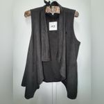 Jack by BB Dakota NWT  Vest Sz Medium Black Asymmetrical Suede Texture Photo 1
