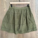 Old Navy  Cotton Eyelet A-Line Circle Elastic Waist Skirt in Olive Green Size XS Photo 5