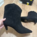 INC | International Concepts NWT Secia Black Suede Western Ankle Boots Size 11 Photo 2
