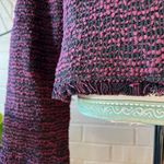 Laundry by Shelli Segal boucle fringe trim open front crop blazer sz XL gorpcore Photo 10