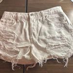 Free People Ripped White Jean Shorts Photo 0
