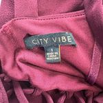 City Vibe  Women's 1 XS Maroon Fitted Mini Dress Built In Padding Photo 1