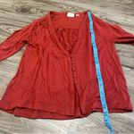 Anthropologie Postmark Anthropologies Hellebore Cold Shoulder 3/4 Sleeve Blouse Top; X-Small Photo 6