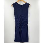 Marina Navy Blue Sleeveless Square Scoop Neck Draped‎ Jersey Mini Dress Size L Size L Photo 6