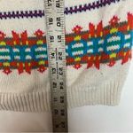 Old Navy  women's medium faire isle knit sweater casual white colorful holiday Photo 6