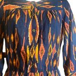 Dolce Vita Womens XS Blue Orange Southwest Weatern Print Fit N Flare Mini Dress Photo 2