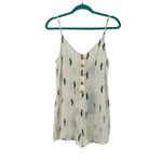 Show Me Your Mumu Remy Romper White Green Cactus Print Button Size Small Photo 2