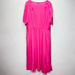 Torrid NWOT  Pink Swiss Dot Surplice Pockets Midi Dress‎ 2X Photo 7