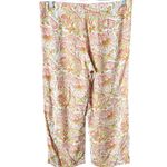 J.Crew  Retro Paisley Print Drawstring Cropped Pajama Pants 100% Viscose Small Photo 1