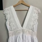 NEW Anthropologie Place‎ Nationale Dress Lace Mini White Boho Dress Size 2/M White Size M Photo 3